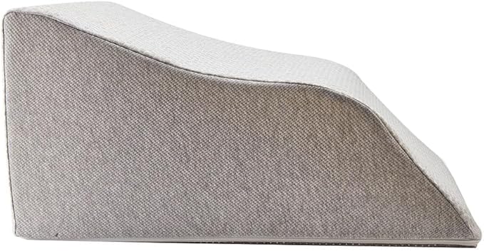 Lounge Doctor Elevating Leg Rest Wedge Pillow, Heather Grey, Large