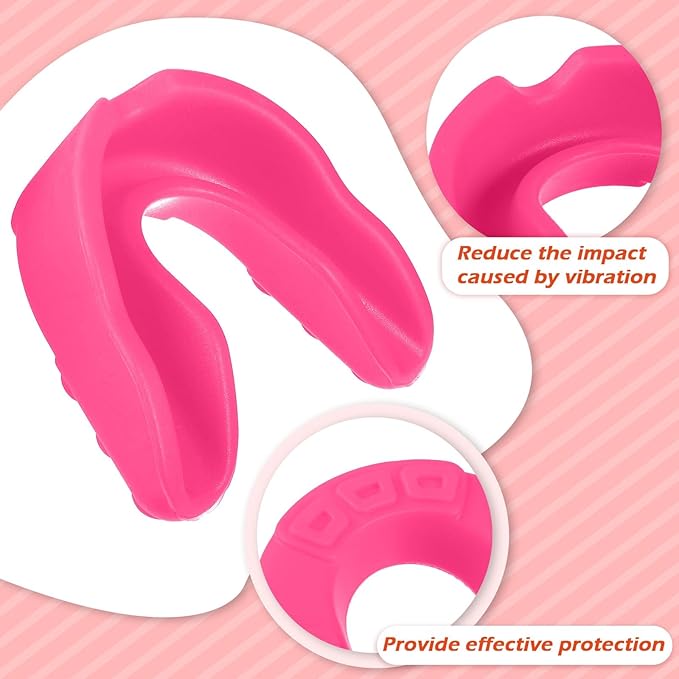 Kathfly 100 Pcs Youth Mouth Guard for Sports Mouthguard Athletic Football Mouth Guard Football Mouthpiece Gum Protection for Boxing Basketball Hockey Karate (Pink)