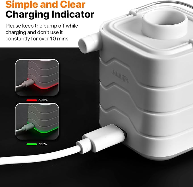 Portable-Electric-Mini-Air-Pump for Inflatables, Swimming Rings, Sleeping Pads, Vacuum Bags, Mattress, Camping Fire & Outsides Lightinge