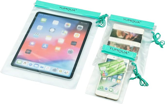 Clear Waterproof Bags, Water Tight Cases Pouch Dry Bags for Camera Mobile Phone Maps Pouch Kayak Military Boating Document Holder