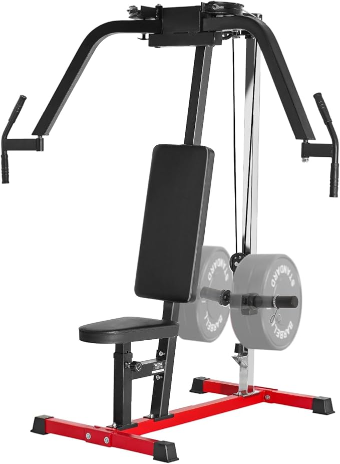VEVOR Chest Press Machine, Bench Press Set, Adjustable Flat Incline Bench with Independent Converging Arms, Upper Chest Equipment, Fitness Home Gym Equipment Chest