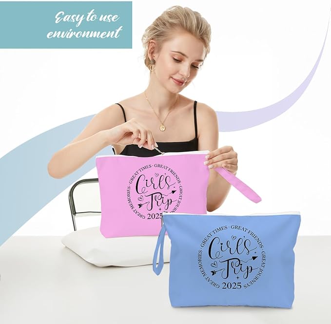 Fokongna 2PCS Girls Trip Gifts Wet Bag Wet Dry Bag Beach Bag Favors for Swimsuit Toiletry Bag Travel Essentials For Women, Beach Travel Gym Wet Dry Bag for Swimsuit Dirty Diaper Bag