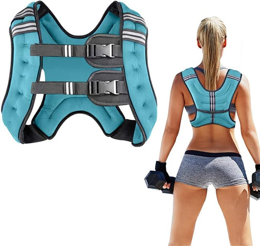 Prodigen Weighted Vest for Women and Men 8 12 16 20 25 30 Lbs with Reflective Stripe and Double Adjustable Buckle Straps Weight Vests for Strength Training, Jogging, Cardio, Weight Loss