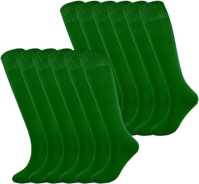 Fitliva Knee High Long Sports Socks Unisex Multicolor 3/6/12 Pairs