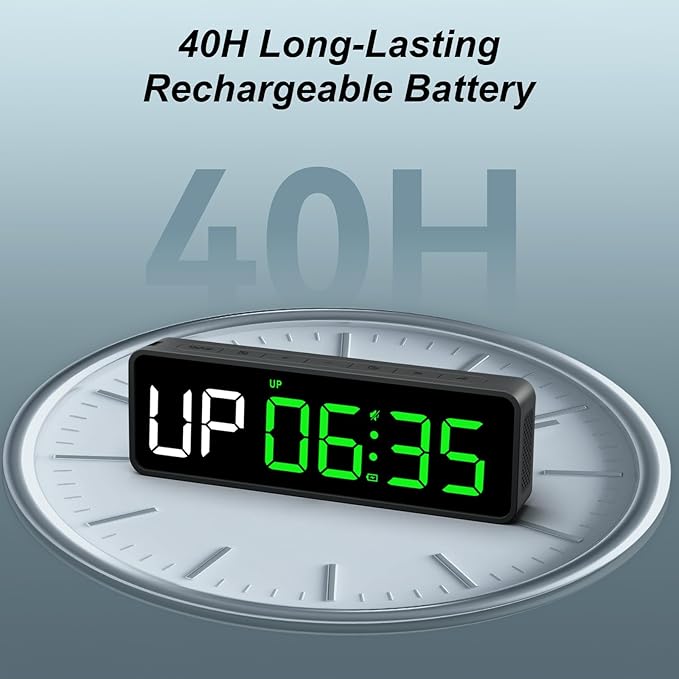 Portable Gym Timer Clock: Fitness Digital Clock with Strong Magnet - Remote Control for Fitness Enthusiasts - Powerful Battery for Home Gym Garage Boxing