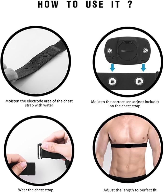 Universal Heart Rate Monitor Chest Strap | Compatible with Polar H10/H9/H7, Wahoo TICKR, Garmin HRM & More | Adjustable & Soft