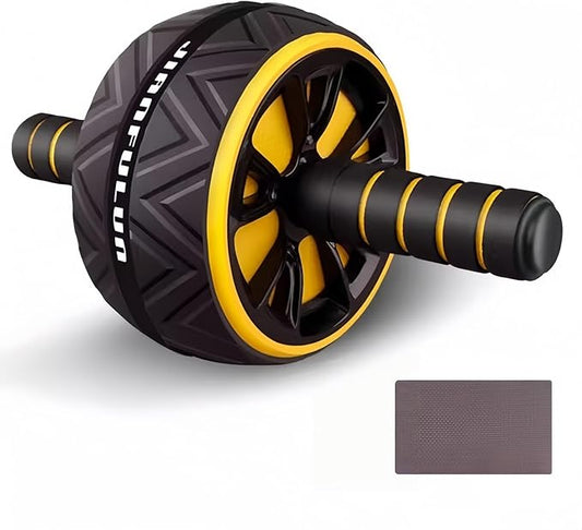 Ab Roller Wheel with Knee Pad - Core & Abdominal Workout Equipment for Home Gym, Full-Body Strength Training