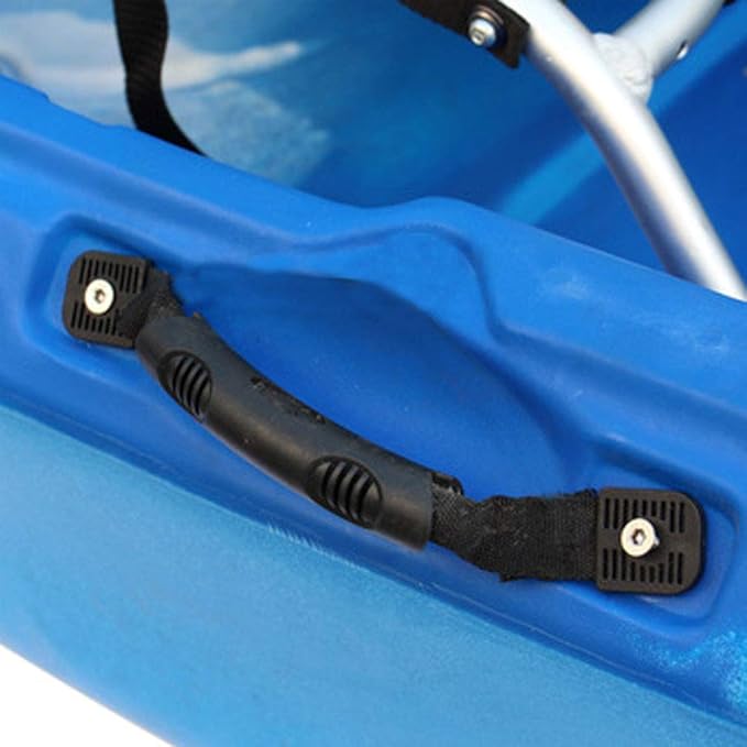 2Pcs Kayak Canoe Carry Handles, Kayak Boat Side Mount Paddle Park Handles - 5PCS Pad Eye with 10 PCS Screws for Boat Kayak Deck Rigging Kit