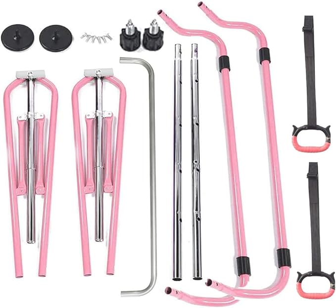 FBSPORT Gymnastics Bar for Kids, Adjustable Height Gymnastic Horizontal Bars,Junior Training Bar Children Folding Training Monkey Bars for Home Using