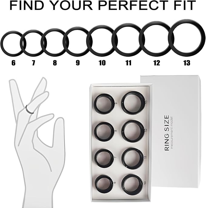 Ring Sizing Kit for Smart Ring - Size Before You Buy - Health Rings, Choose from Size 6 to 13, Perfect Ring Size for Smart Ring, Ring Sizer Measuring Tool