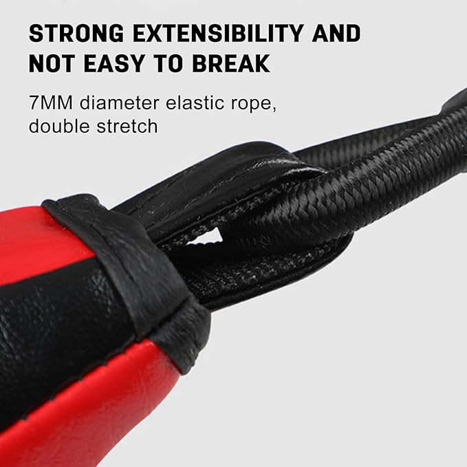 Double End Bag, Boxing Speed Bag with Adjustable Elastic Cords, PU Leather Punching Bag for Adults Kids Fitness Training