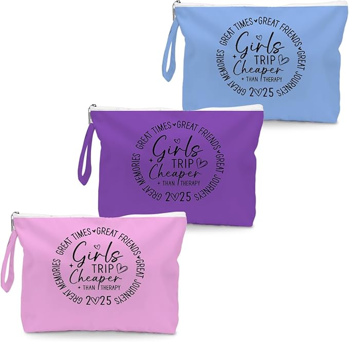 Fokongna 3PCS Girls Trip Gifts Wet Bag Wet Dry Bag Beach Bags Favors, for Swimsuit Toiletry Travel Essentials For Women, Beach Travel Gym for Swimsuit Dirty Diaper Bags
