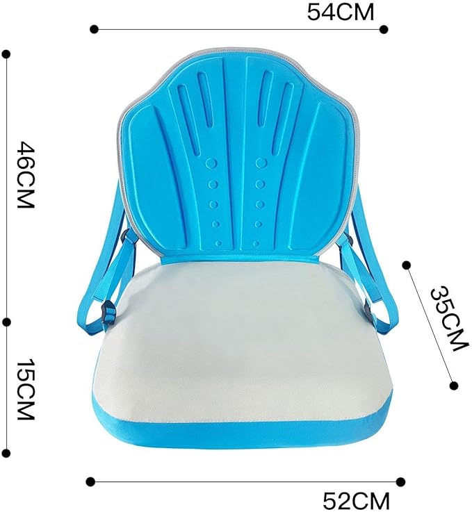 Kayak Seat Inflatable Adjustable Strap with Backrest Paddle for Kayaks Rafting