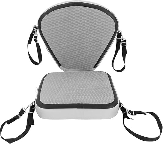 Inflatable Kayak Seat with Back Support, Portable Thicken Cushion, Padded Kayak Seats, Adjustable Strap, Paddle Board Seat Replacement for Kayaking Canoeing Drifting Rafting Fishing