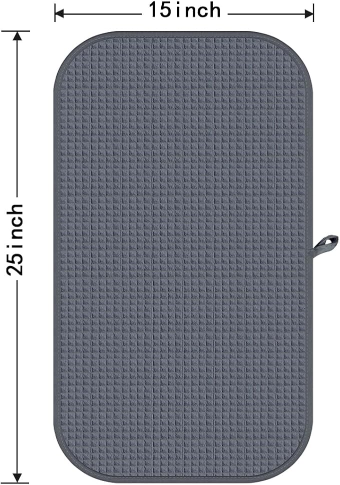 HOMEXCEL 4 Pack Microfiber Gym Towels Grey Fitness Towels Ultra Soft, Highly Absorbent and Quick Dry Towel for Gym, Shower, Hotel, Spa 15 x 25 Inch