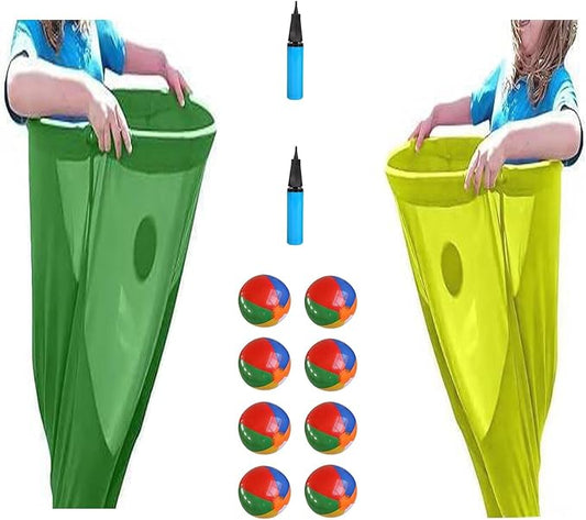 FunFling Granny Pants Yard Game - Oversized Outdoor Toss Game with 16 Throwing Balls for Adults & Kids, Giant Lawn Games for Backyard BBQ, Birthday Parties & Team Building Events
