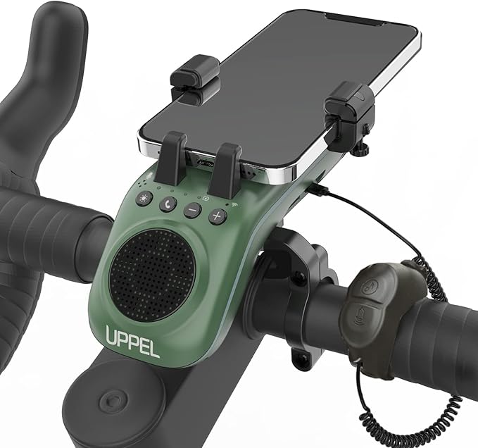 Multifunctional Bike Speaker & Phone Holder - Bicycle Headlight, Horn, Microphone & Power Bank (5000mAh), Ideal for Mountain & Road Cycling