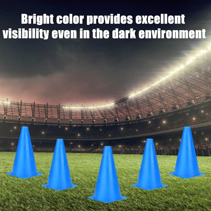 9 Inch Cones Sports, 15 Pack Orange Soccer Cones Training Agility Field Marker Plastic Traffic Cones for Football Basketball Drills Multipurpose Practice, Indoor Outdoor Games Activity Party Events