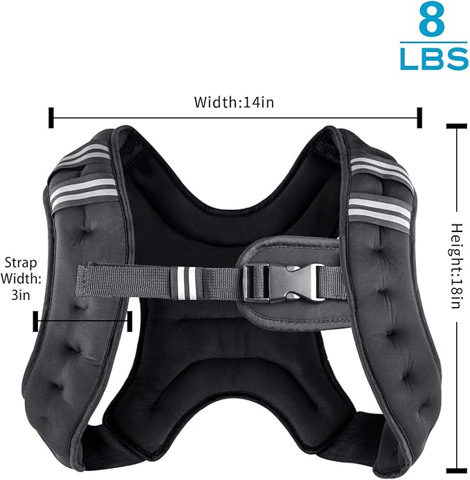Weighted Vest Weight Vest for Men Women Kids Weights Included, Body Weight Vests Adjustable for Running, Training Workout, Jogging, Walking
