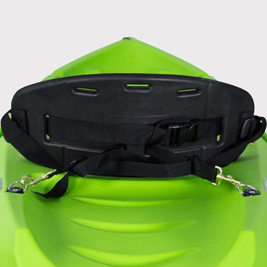 WOOWAVE Kayak Backrest EVA Surfing Backband Back Band Comfortable Back Support Adjustable Padded Seat Canoe Boat Lumbar Back Rest with EZ Clips for Kayaking