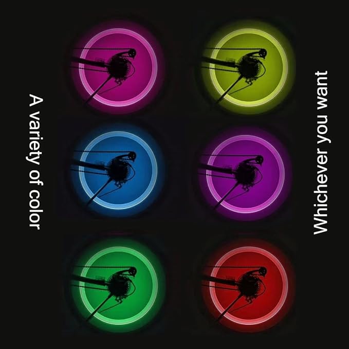 4X LED Bike Wheel Lights, Bike Spoke Lights Waterproof Bright Bicycle Light Strip Cycling, Ultimate Safety & Style (Green)