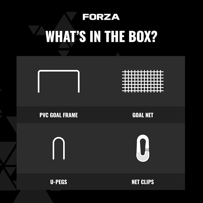 Forza Backyard Soccer Goals [9 Sizes] | Ultra-Durable uPVC Weatherproof Kids Soccer Goals | Quick Assembly – Every Goal Counts!