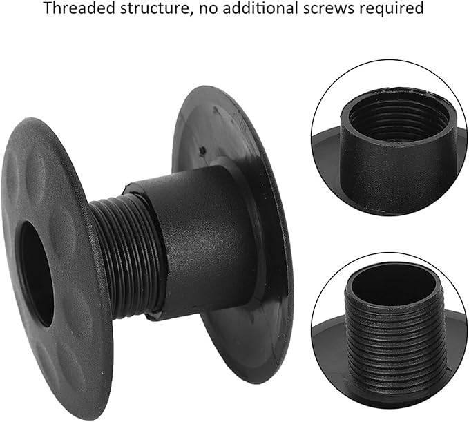 10 Pair of Foosball Machine Bushings,Threaded Structure Foosball Table Parts, Light Weight Table Football Bushings Rods, Black