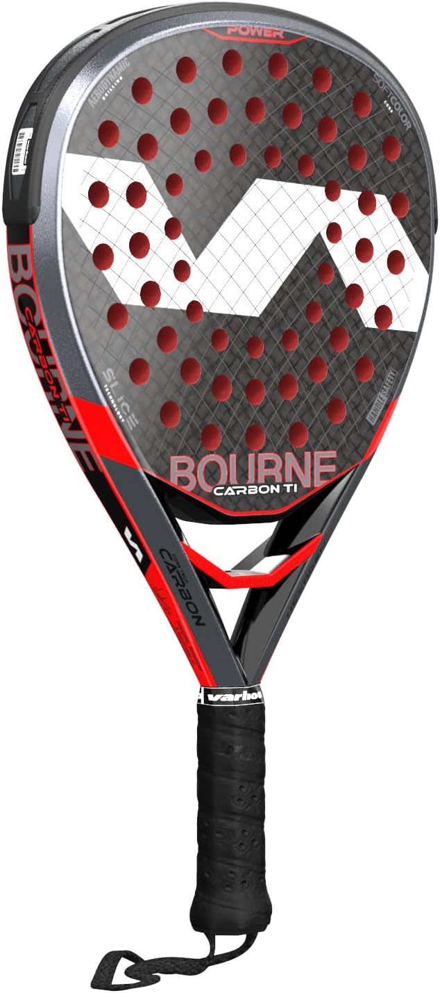Padel Racket Bourne Carbon Ti, Diamond Hybrid Shape for Advanced Power & Control with Hexaforce & Softcolor EVA Core