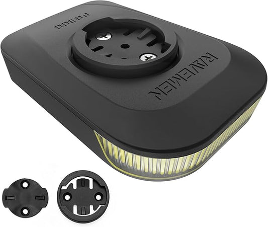 RAVEMEN FR300 Compatible with Garmin/Wahoo Bike Computer, 300 Lumen Warning Flashing 6 Modes Cycling Computer Accessories with Auto On Off, USB C Rechargeable for Road Bike (Patent Protected)