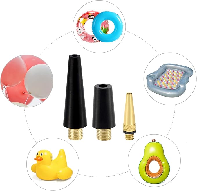 YASI Bicycle Presta Schrader Valve Adaptor, 16PCS Brass Bike Pump Adapters, Ball Pump Needle, Balloon Inflatable Toys Nozzle Inflator Adapter, Air Pump Accessories for Standard Pump or Air Compressor