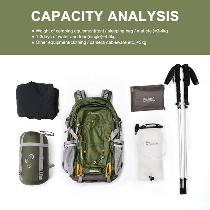 MOUNTAINTOP Hiking Backpack,Lightweight Travel Backpack for Men Women Outdoor Backpacking, Camping