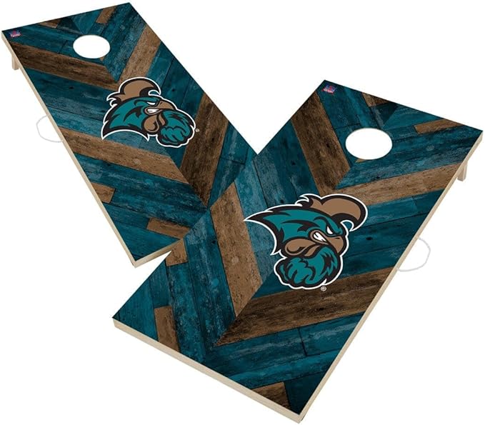 College Team Cornhole Boards, 2x4 Regulation Corn Hole Game Set, Officially Licensed Cornhole Game, Perfect for Tailgates