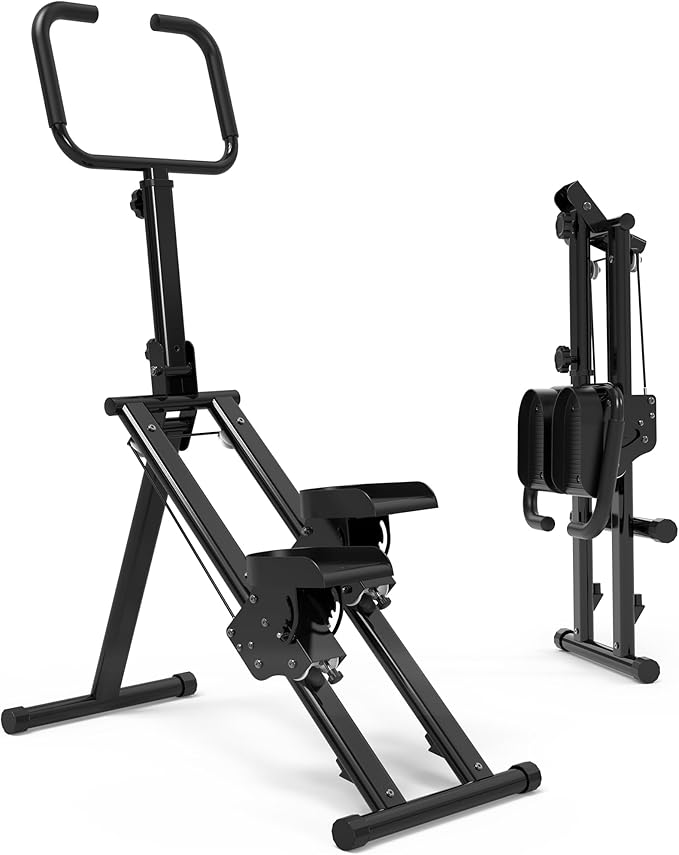 Leikefitness Stair Stepper for Home Gym,Vertical Climber Machine for Full-Body Workout,Foldable Cardio Stepper with Adjustable Handle and Treads for Women & Men