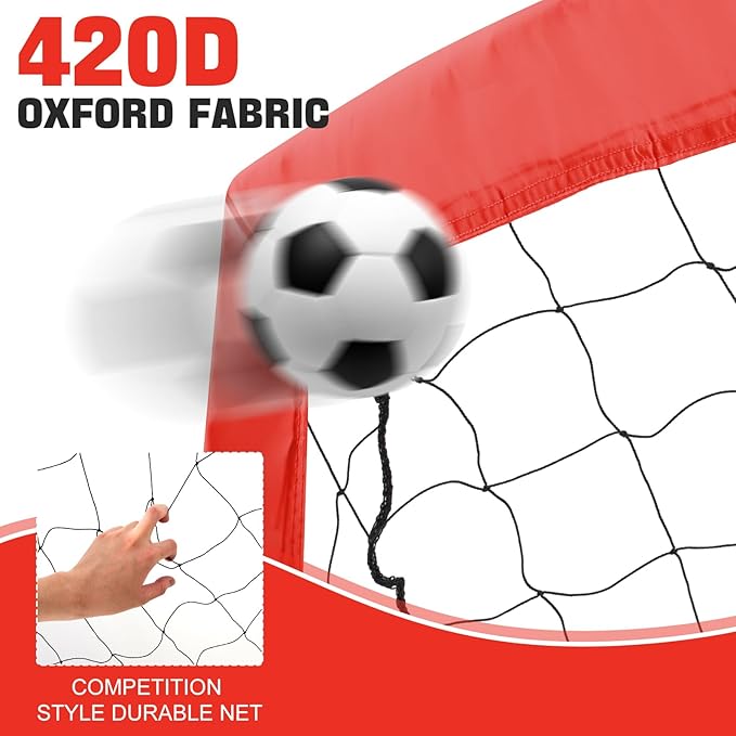 RUNBOW 5x3 ft Portable Kids Soccer Goal for Backyard Practice Soccer Net with Carry Bag