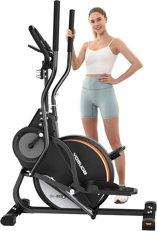 YOSUDA Elliptical Exercise Machine, 3-in-1 (Elliptical + Cardio Climber + Stair Stepper) Elliptical Machine for Home with 45°Incline, 15.5 in Stride, 16-Levals Resistance, Quiet Magnetic System
