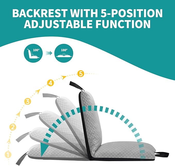 Love&go Portable Stadium Seat with Back Support for Bleachers, Soft Thick Padded Lightweight Seat for Outdoor Sports Concerts Camping