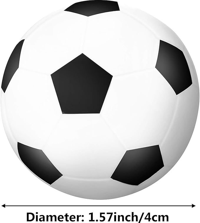 Blulu 64 Pcs Mini Soccer Stress Balls Bulk 1. 6 Inch Small Foam Balls for Kids Stress Relief Relaxation Soccer Party Favors Sport Team Gifts Party Bags Fillers Decoration School Carnival Reward