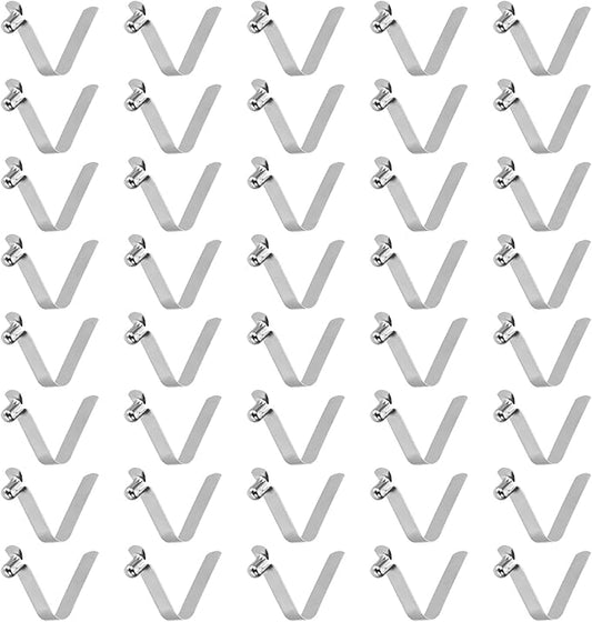 HARFINGTON Single Button Kayak Paddle Snap Spring Clip Spring Steel V-Shaped Hollow Lift Telescopic Locking Tube Pole Clips for Tent Camping