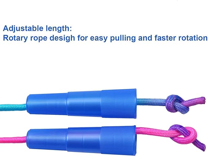 Elcoho 6 Pack Rainbow Jump Rope Set Jumping Ropes Physical Education Skipping Rope