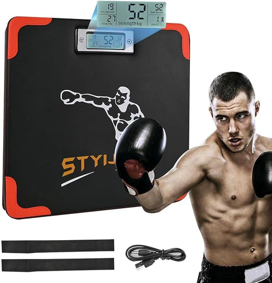 Punch Force Tester, Upgrade Version Wall Boxing Punching Pad, Automated Screen System Wall Punching Pad for Athletes and Beginners, No Brilling, Easy to Install.
