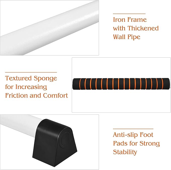 GOFLAME Ballet Barre Portable Double, 4FT Freestanding Ballet Barre Adjustable, Heavy Duty Dancing Stretching Ballet Bar for Home, Dance Barre, Fitness Ballet Bar