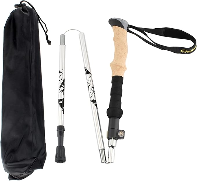 Aluminum Collapsible Ultralight Travel Trekking Hiking Pole for Men and Women