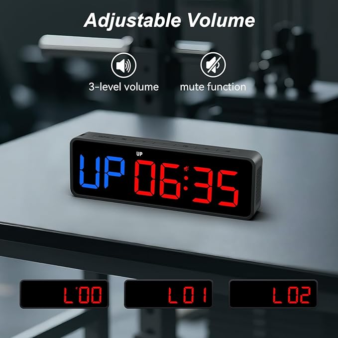 Portable Gym Timer Clock: Fitness Digital Clock with Strong Magnet - Remote Control for Fitness Enthusiasts - Powerful Battery for Home Gym Garage Boxing