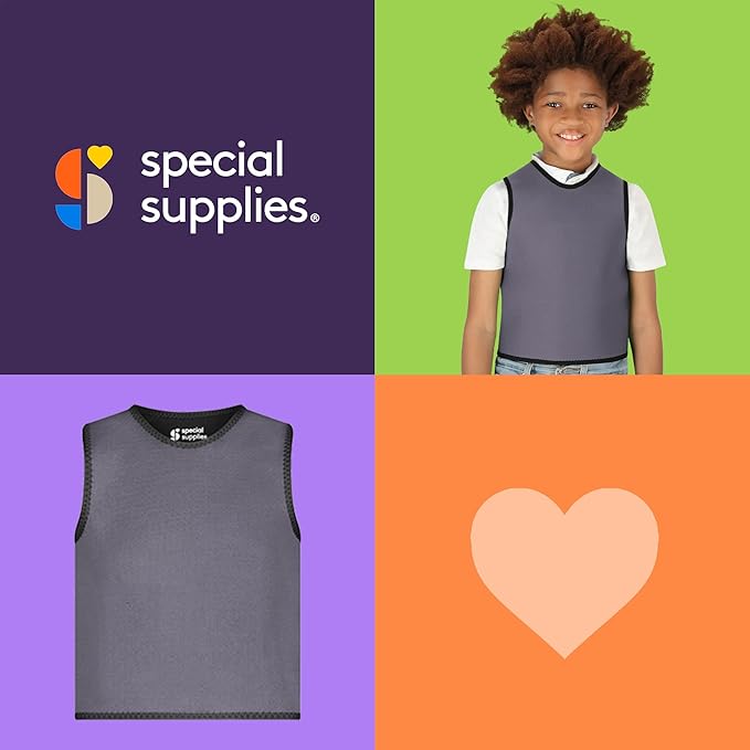 Special Supplies Sensory Compression Vest Deep Pressure Comfort (Grey, Small)