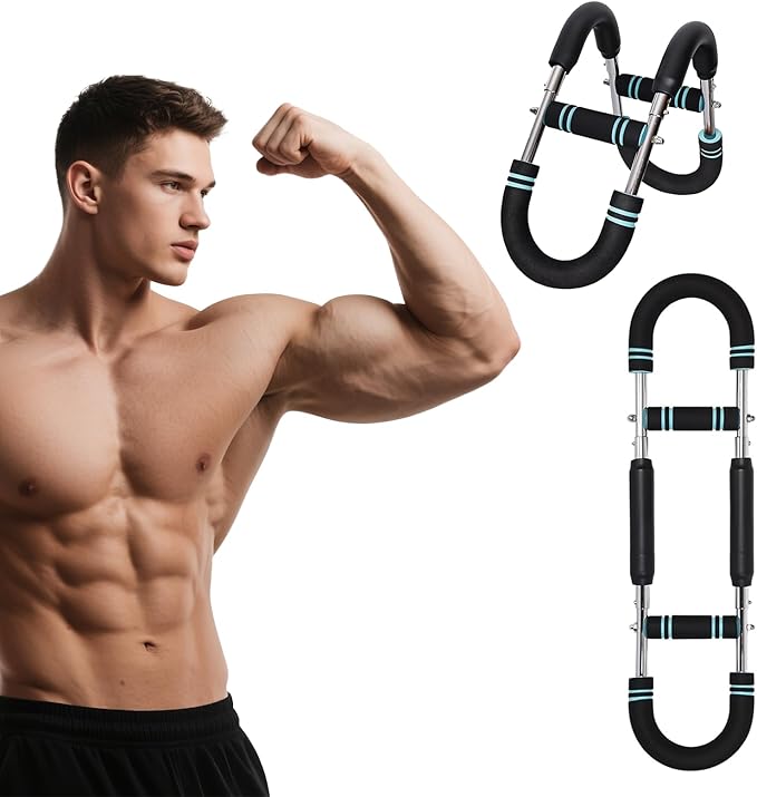 Twister Arm and Chest Muscle Trainer, U-Shape Power Twister Arm Exerciser Adjustable, Shoulder, Biceps, Triceps, Back and Forearm Chest Enhanced Exercise, Upper Body Strength Training