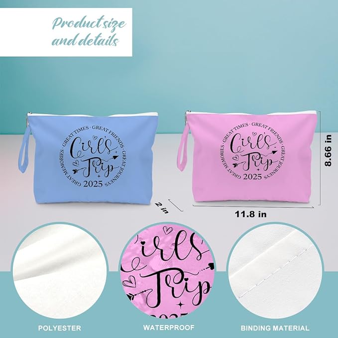 Fokongna 2PCS Girls Trip Gifts Wet Bag Wet Dry Bag Beach Bag Favors for Swimsuit Toiletry Bag Travel Essentials For Women, Beach Travel Gym Wet Dry Bag for Swimsuit Dirty Diaper Bag