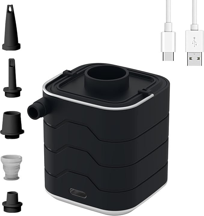 Portable-Electric-Mini-Air-Pump for Inflatables, Swimming Rings, Sleeping Pads, Vacuum Bags, Mattress, Camping Fire & Outsides Lightinge
