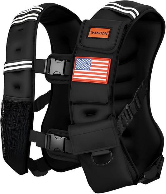 Weighted Vest for Woman and Men, 8lbs/12lbs/16lbs/20lbs/30lbs/40lbs Odorless Adjustable Straps Size Walking Vest,Running Vest with Underarm Buckle, Breathable Mesh Shoulder Pain Relief, Strength Training HIIT