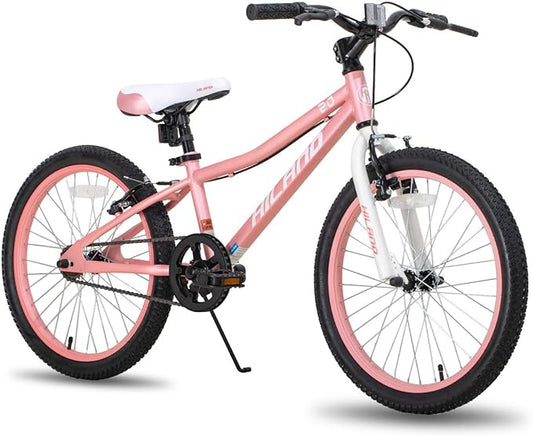 HILAND 20 Inch Kids' Bicycles Mountain Bike for Boys, Girls 5+ Years Old, Single Speed Kids Bicycles with Dual Handbrakes, Child Bike