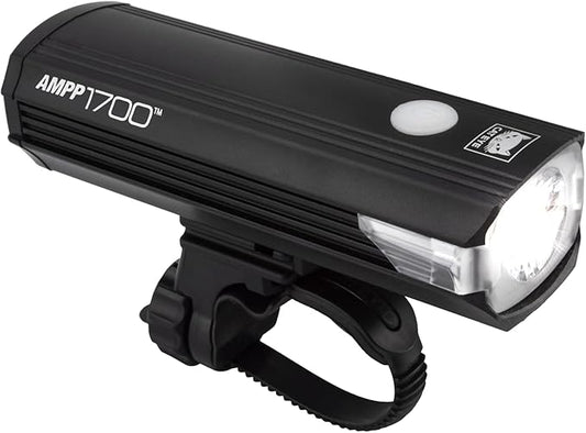 CATEYE AMPP USB Rechargeable Bike Light – High Visibility Super Bright OptiCube™ Headlight for Commuters, Road Cyclists & Mountain Bikers, Day & Night Riding Modes, IPX4 Waterproof, Tough & Durable